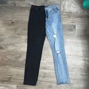 Two toned jeans